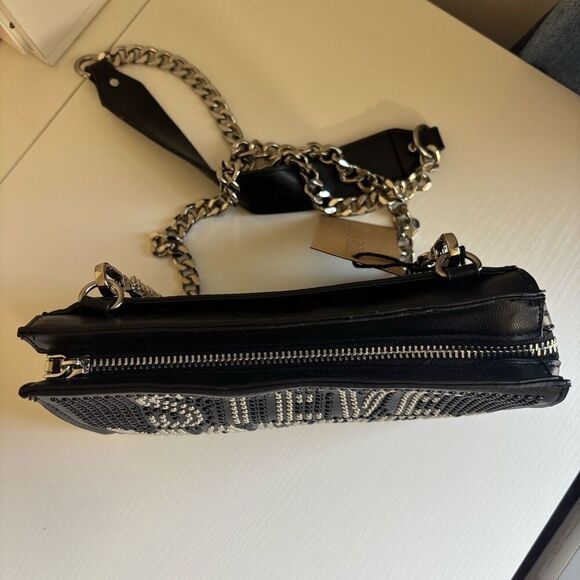 Steve Madden Bjayda studded crossbody purse bag black chain strap new - Picture 7 of 12